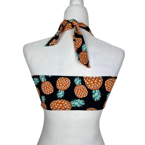 Cup She Pineapple Print Swim Top Size Large - Picture 3 of 9